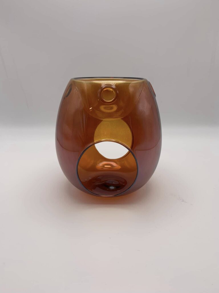 The Hidden Hives Amber Glass Wax Melt Burner